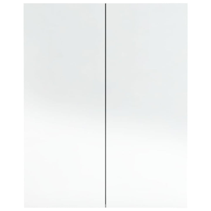 Badkamerkast met spiegel 60x15x75 cm MDF grijs - Griffin Retail