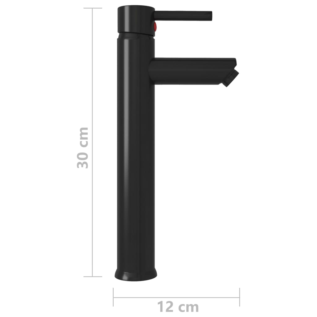 Badkamermengkraan 12x30 cm zwart - Griffin Retail