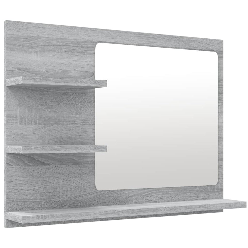 Badkamerspiegel 60x10,5x45 cm bewerkt hout grijs sonoma eiken - Griffin Retail