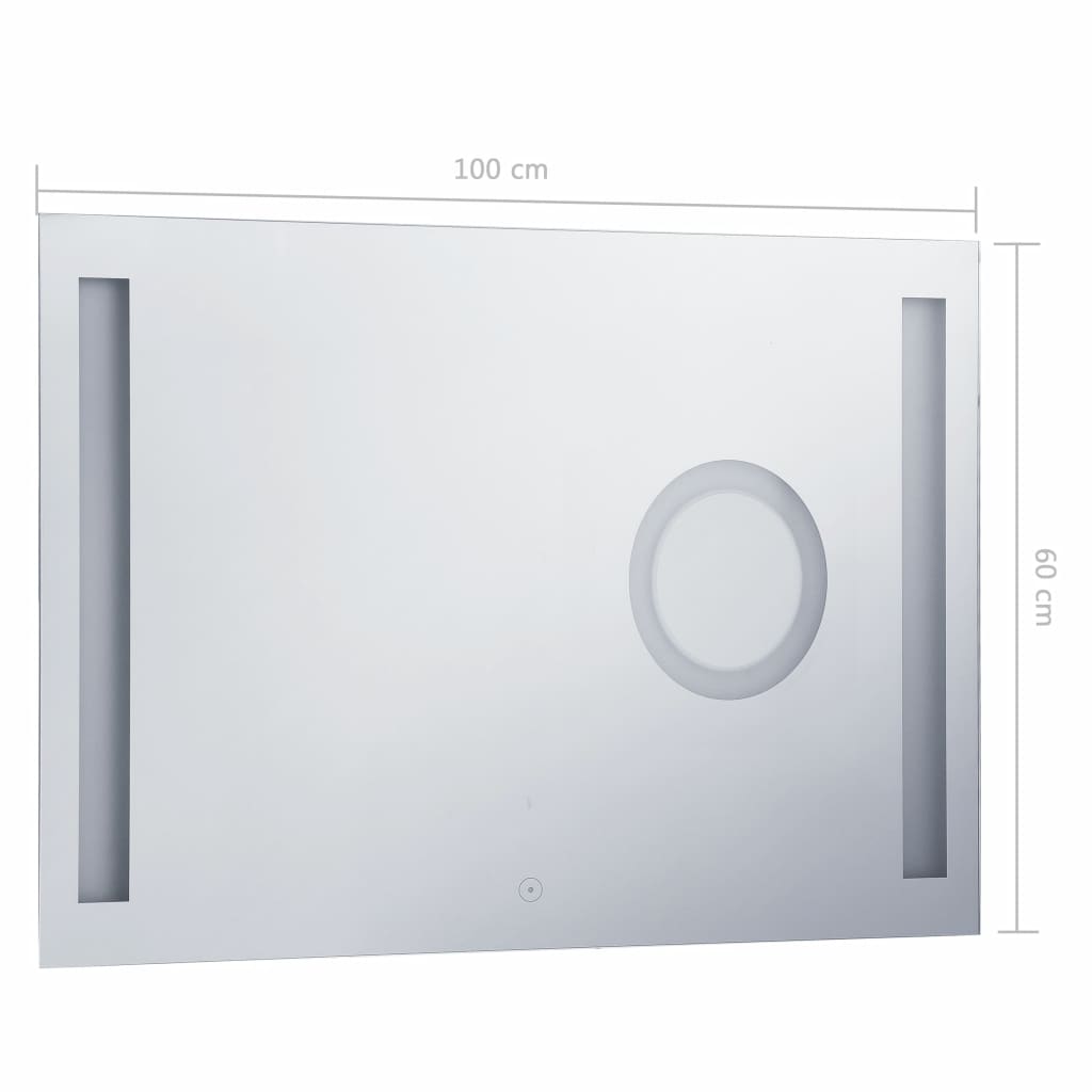 Badkamerspiegel LED met aanraaksensor 100x60 cm - Griffin Retail