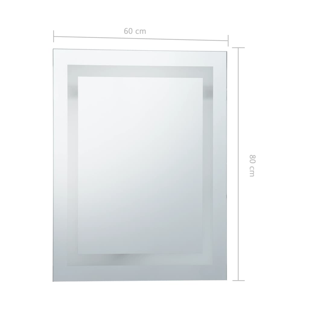 Badkamerspiegel LED met aanraaksensor 60x80 cm - Griffin Retail
