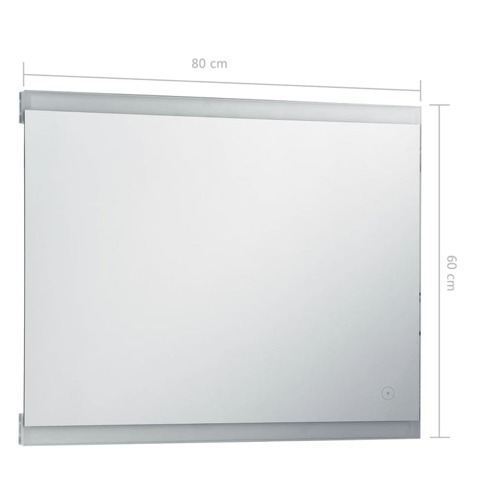 Badkamerspiegel LED met aanraaksensor 80x60 cm - Griffin Retail