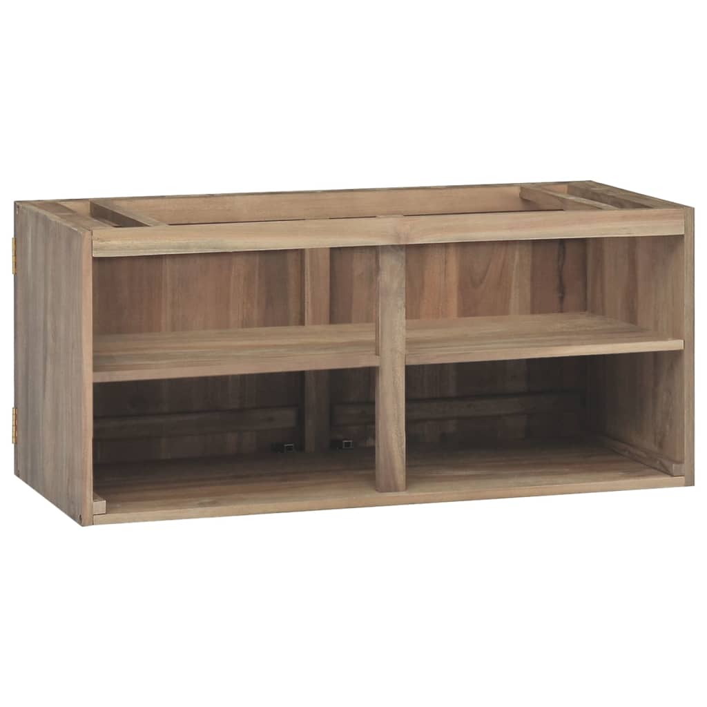 Badkamerwandkast 90x39x40 cm massief teakhout - Griffin Retail