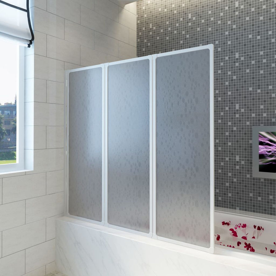 Badscherm 3 panelen vouwbaar 117 x 120 cm - Griffin Retail