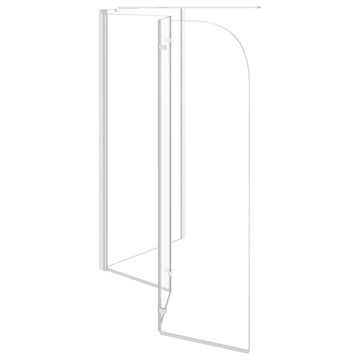 Badwand 120x69x130 cm gehard glas transparant - Griffin Retail