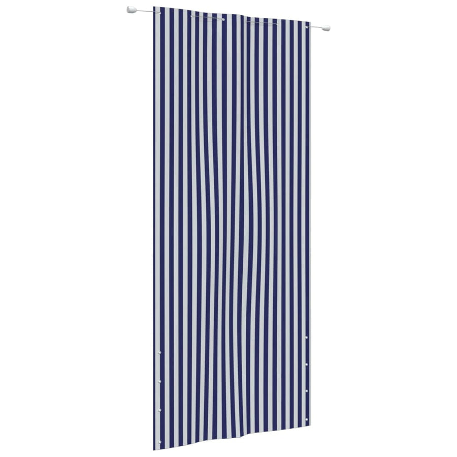 Balkonscherm 120x240 cm oxford stof blauw en wit - Griffin Retail