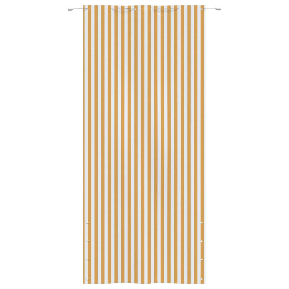 Balkonscherm 120x240 cm oxford stof geel en wit - Griffin Retail
