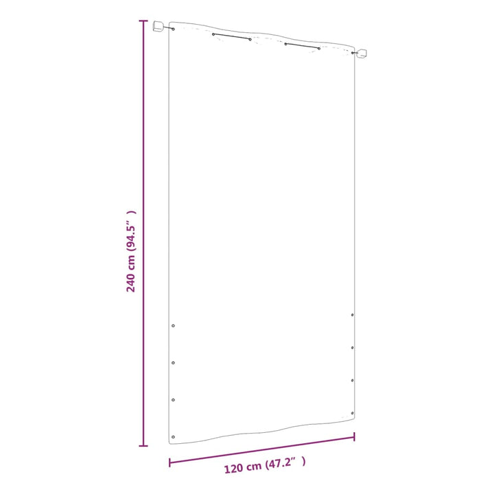 Balkonscherm 120x240 cm oxford stof zwart - Griffin Retail