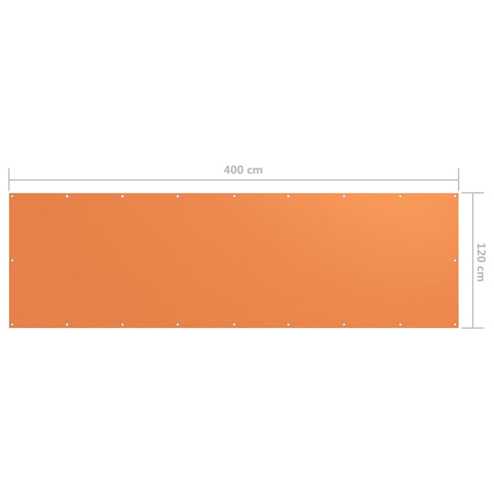 Balkonscherm 120x400 cm oxford stof oranje - Griffin Retail