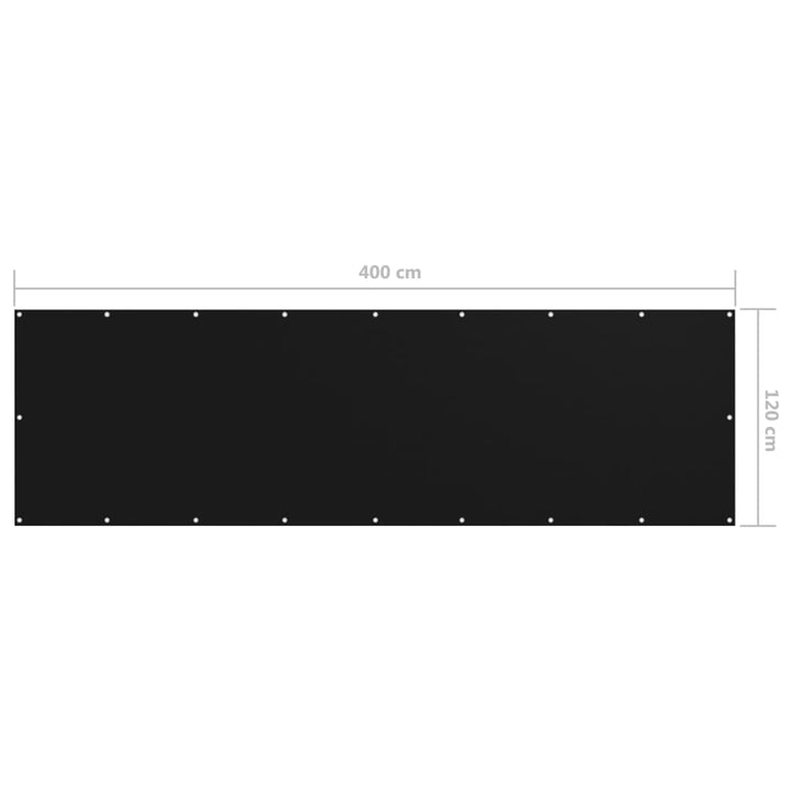 Balkonscherm 120x400 cm oxford stof zwart - Griffin Retail