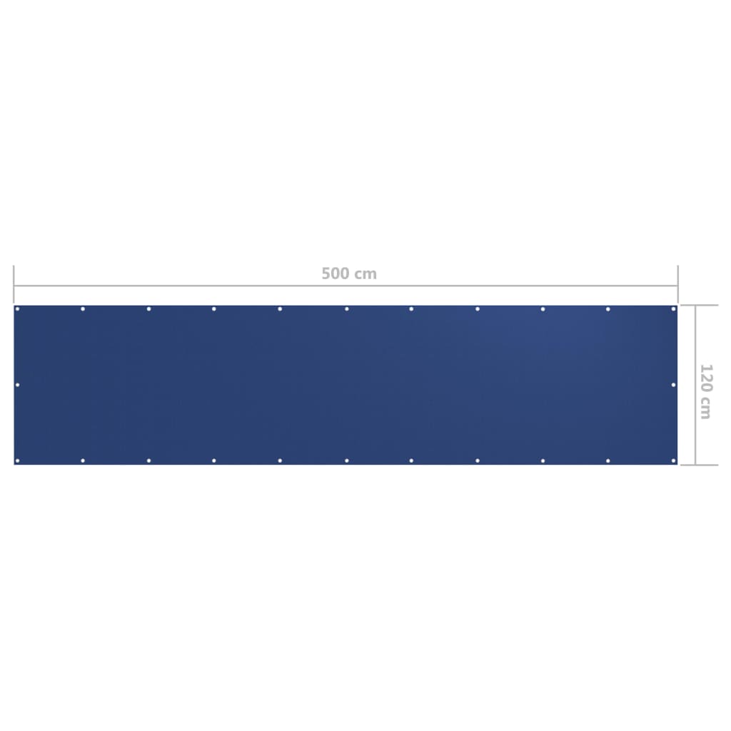 Balkonscherm 120x500 cm oxford stof blauw - Griffin Retail