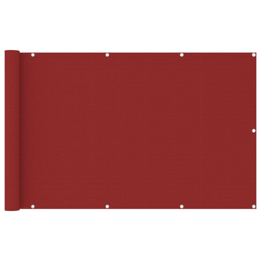 Balkonscherm 120x600 cm HDPE rood - Griffin Retail