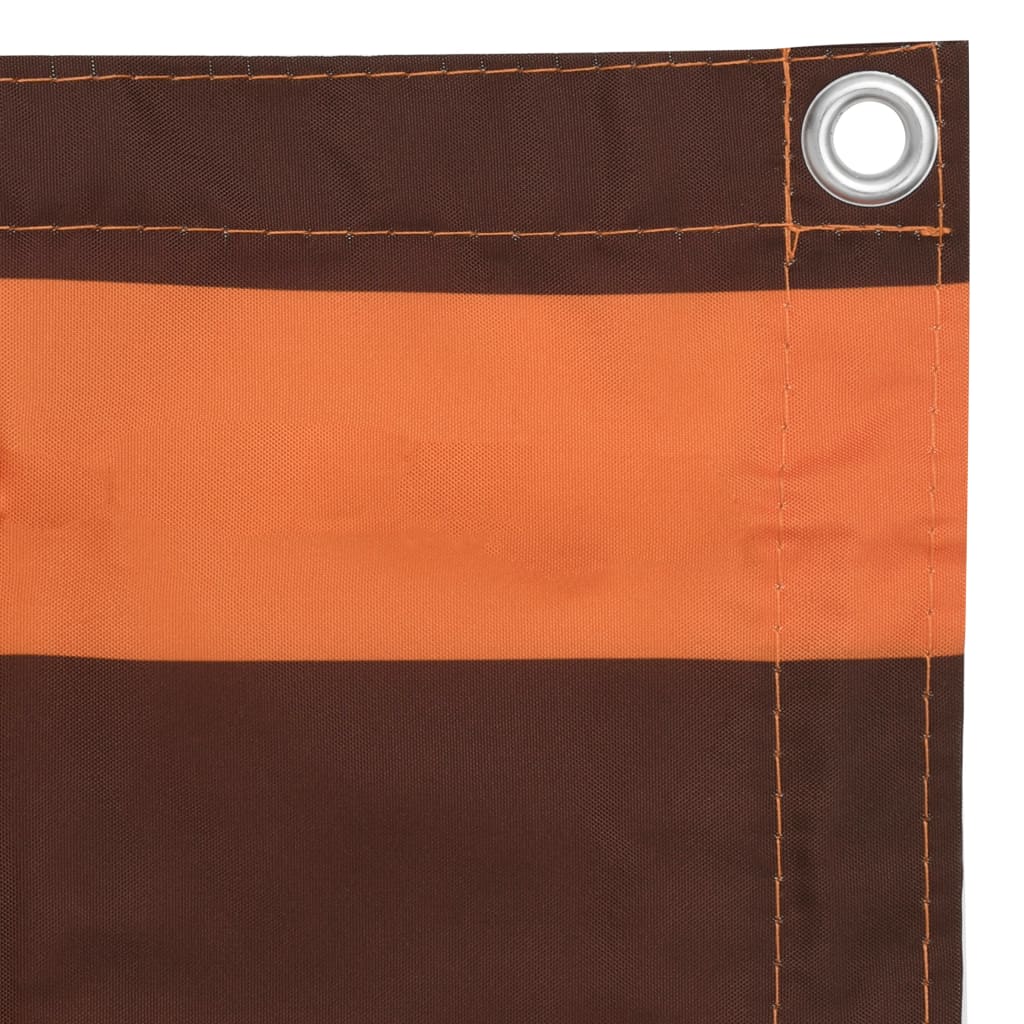 Balkonscherm 125x500 cm oxford stof oranje en bruin - Griffin Retail