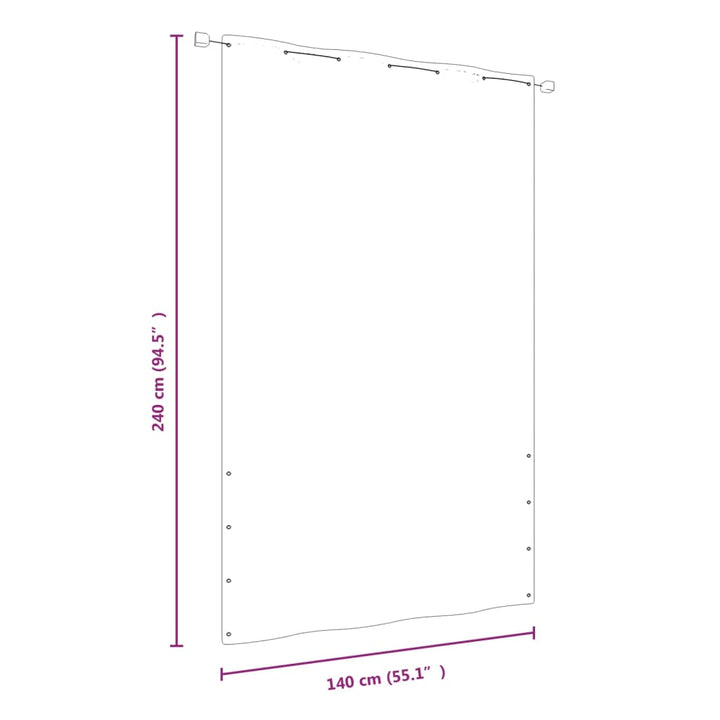 Balkonscherm 140x240 cm oxford stof zwart - Griffin Retail