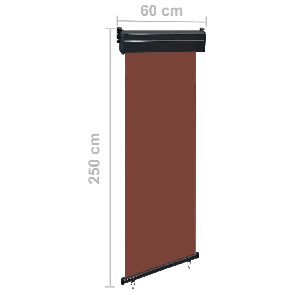 Balkonscherm 60x250 cm bruin - Griffin Retail