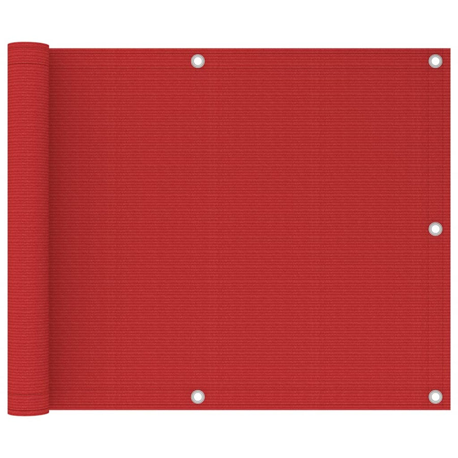 Balkonscherm 75x300 cm HDPE rood - Griffin Retail