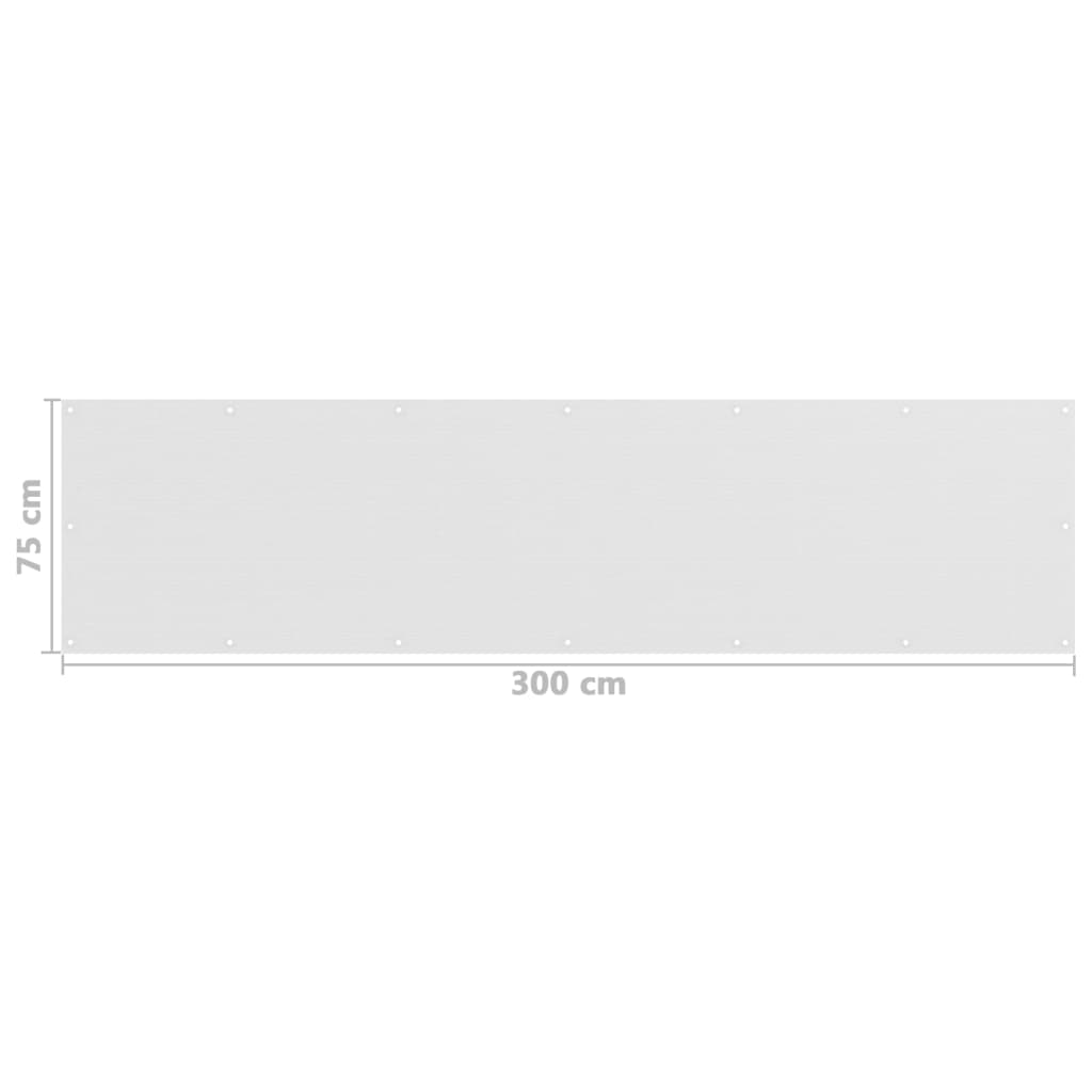 Balkonscherm 75x300 cm HDPE wit - Griffin Retail
