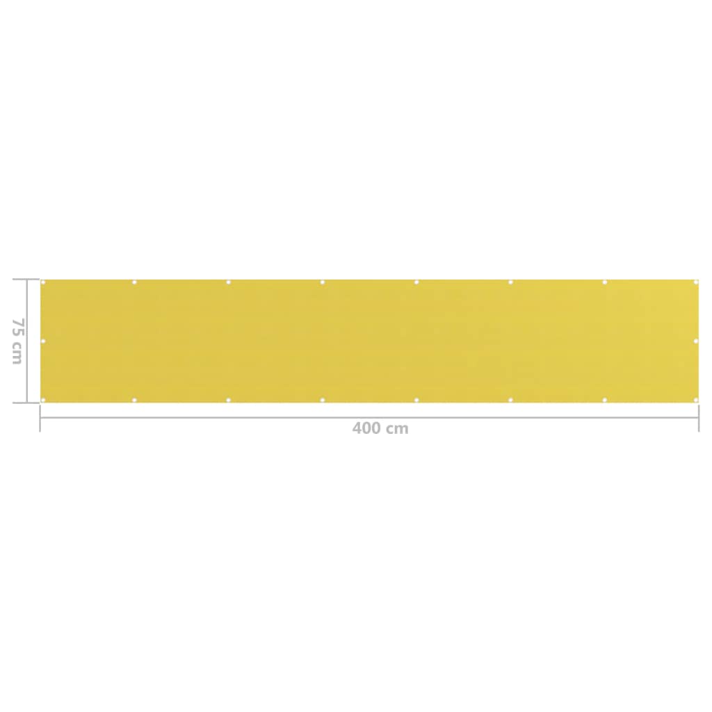 Balkonscherm 75x400 cm HDPE geel - Griffin Retail