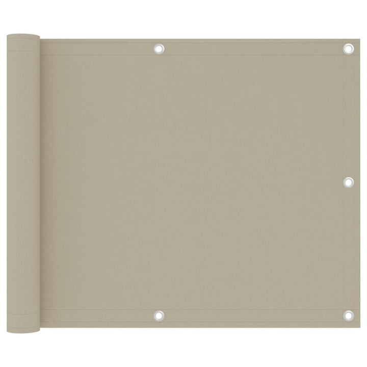 Balkonscherm 75x500 cm oxford stof beige - Griffin Retail