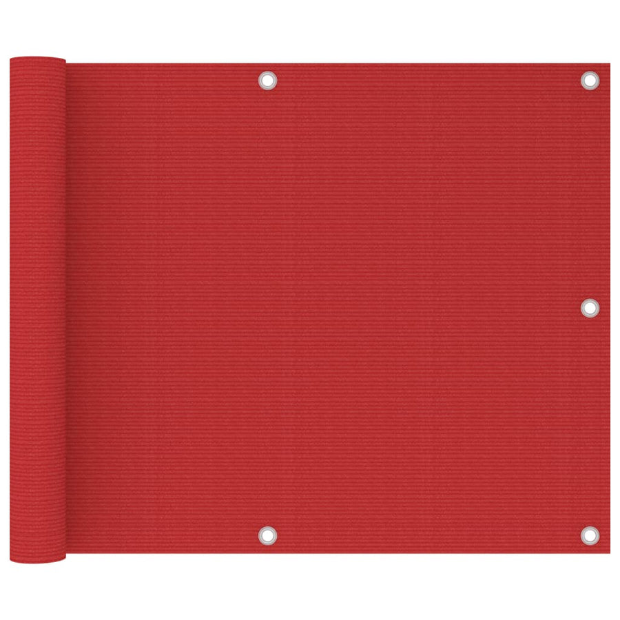 Balkonscherm 75x600 cm HDPE rood - Griffin Retail