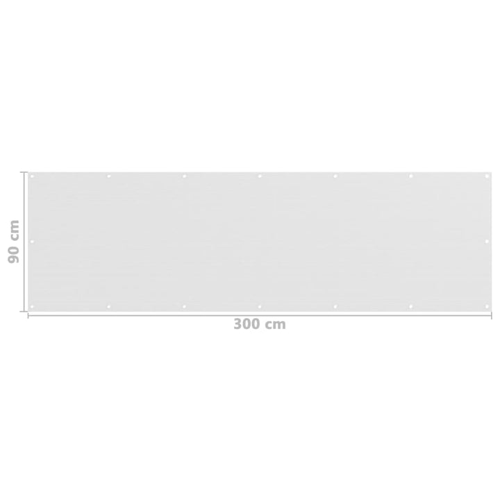 Balkonscherm 90x300 cm HDPE wit - Griffin Retail