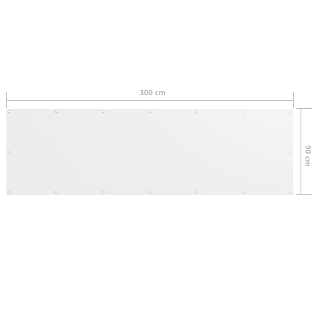 Balkonscherm 90x300 cm oxford stof wit - Griffin Retail