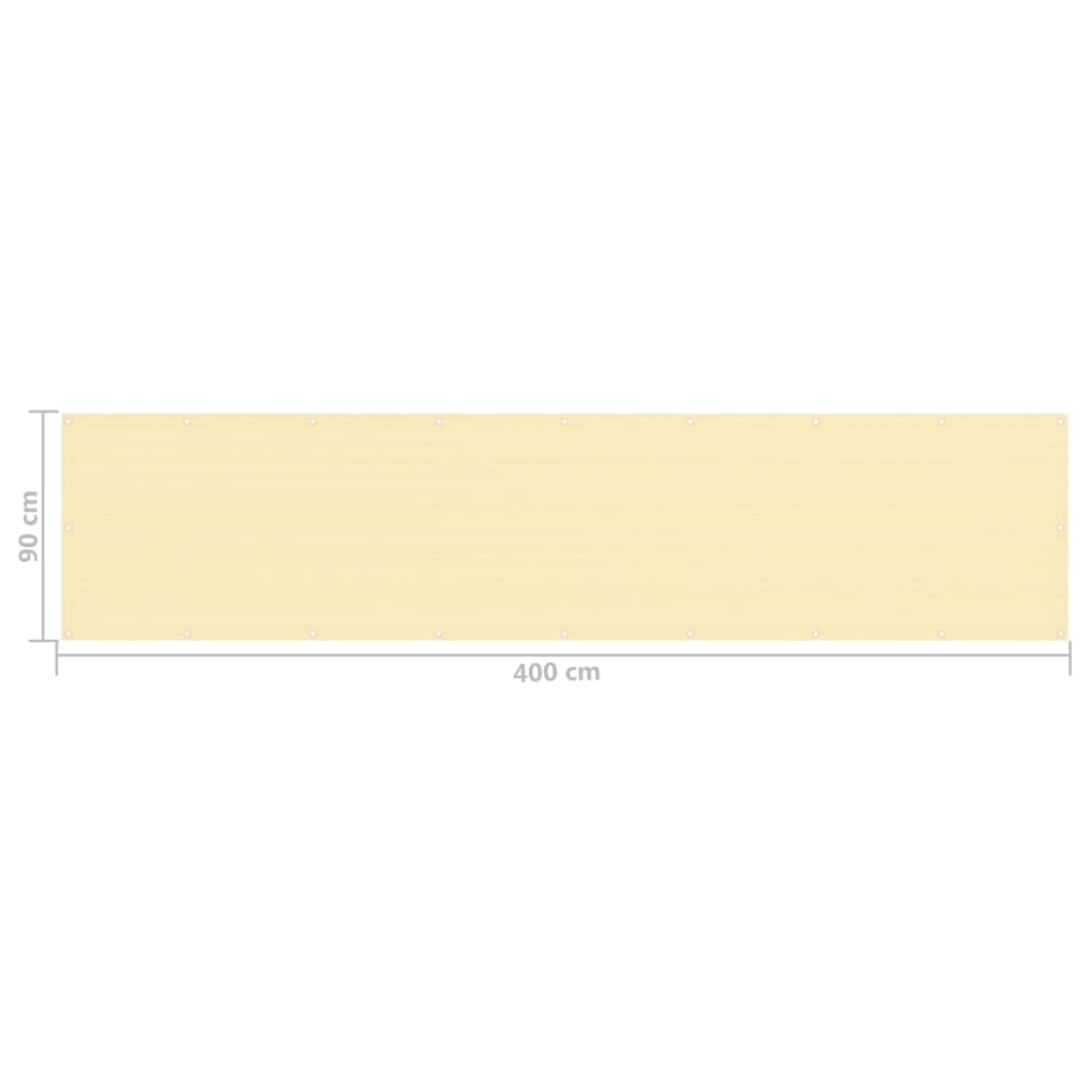 Balkonscherm 90x400 cm HDPE beige - Griffin Retail