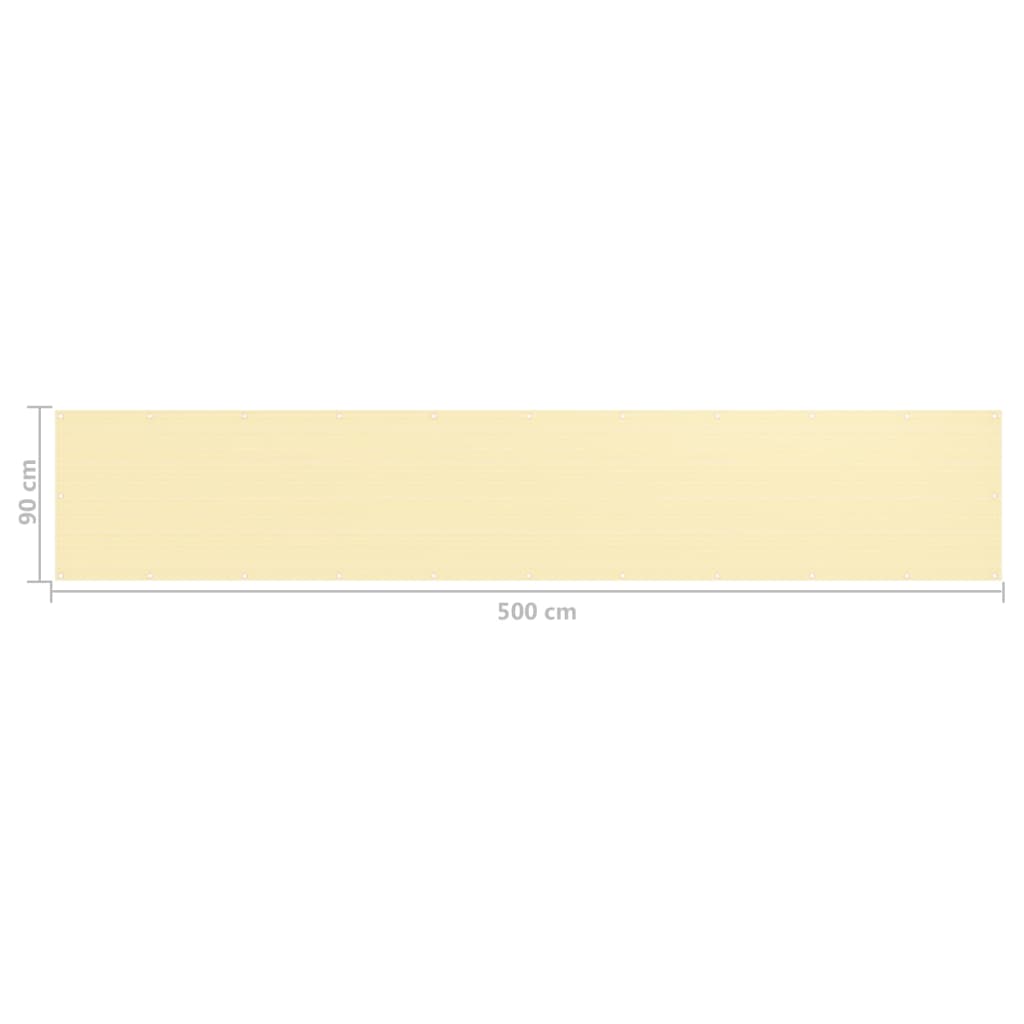 Balkonscherm 90x500 cm HDPE beige - Griffin Retail
