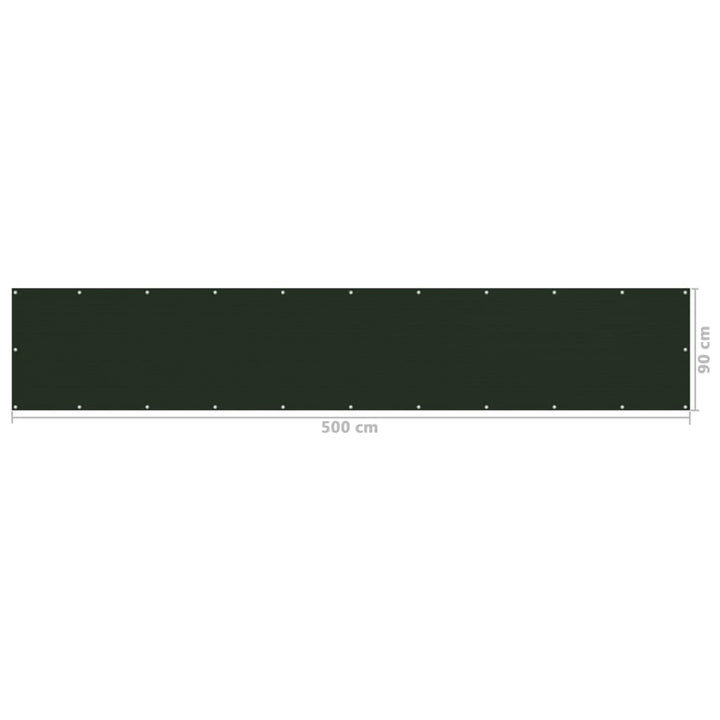 Balkonscherm 90x500 cm HDPE donkergroen - Griffin Retail