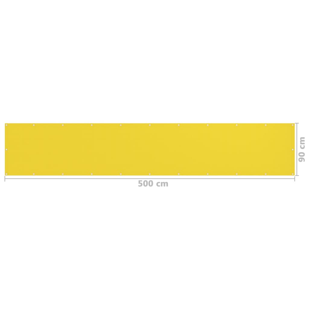 Balkonscherm 90x500 cm HDPE geel - Griffin Retail