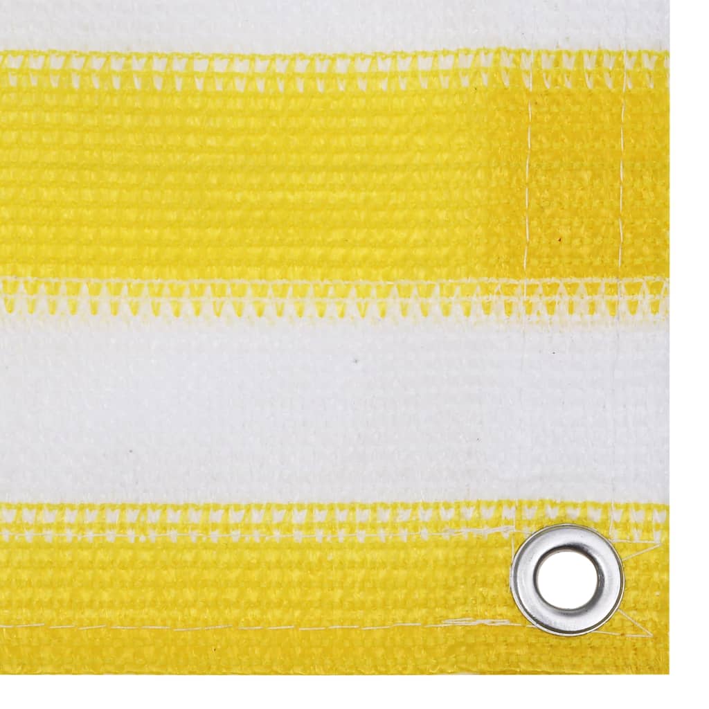 Balkonscherm 90x500 cm HDPE geel en wit - Griffin Retail
