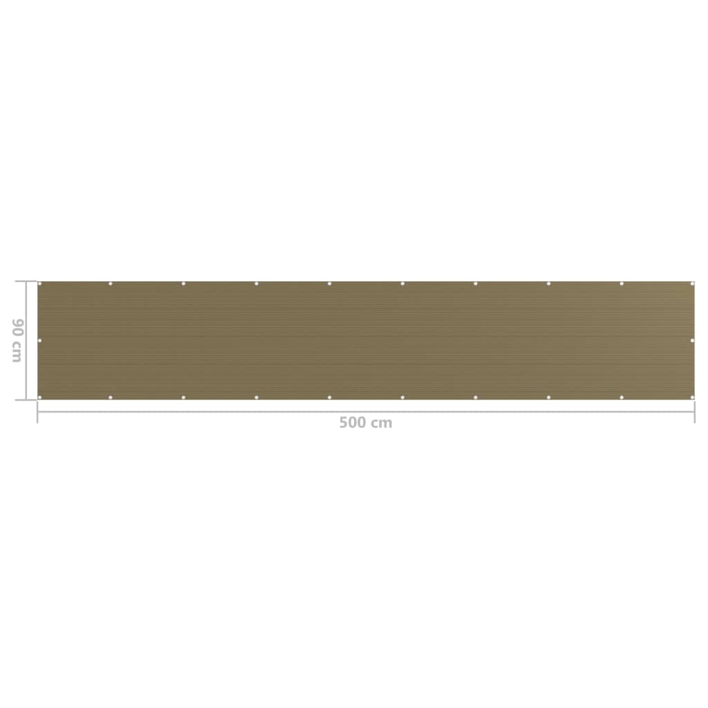 Balkonscherm 90x500 cm HDPE taupe - Griffin Retail