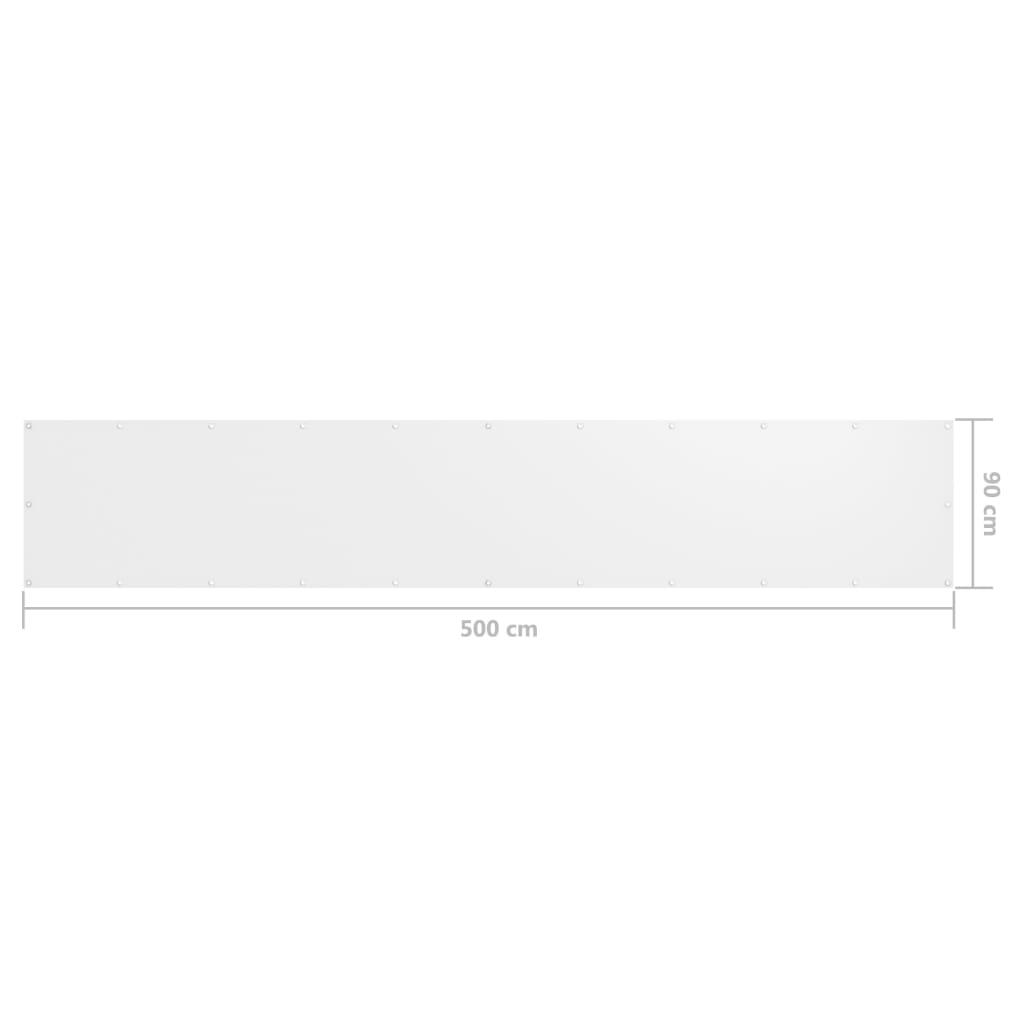 Balkonscherm 90x500 cm oxford stof wit - Griffin Retail