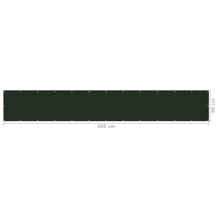 Balkonscherm 90x600 cm HDPE donkergroen - Griffin Retail