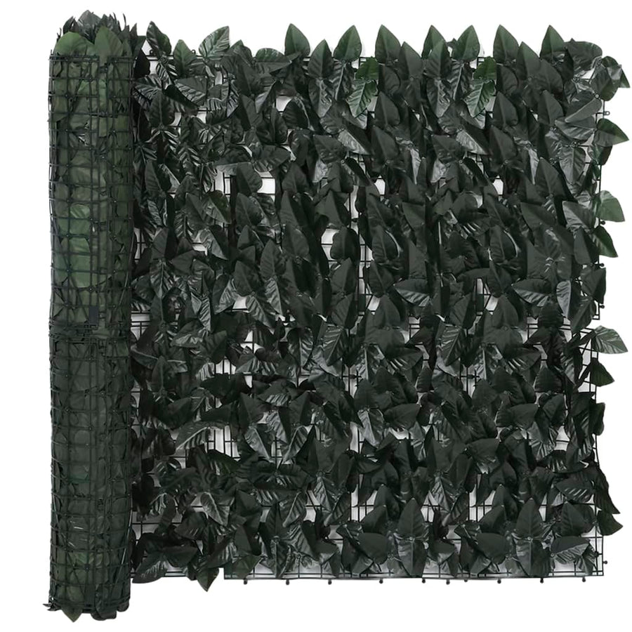 Balkonscherm met donkergroene bladeren 600x75 cm - Griffin Retail