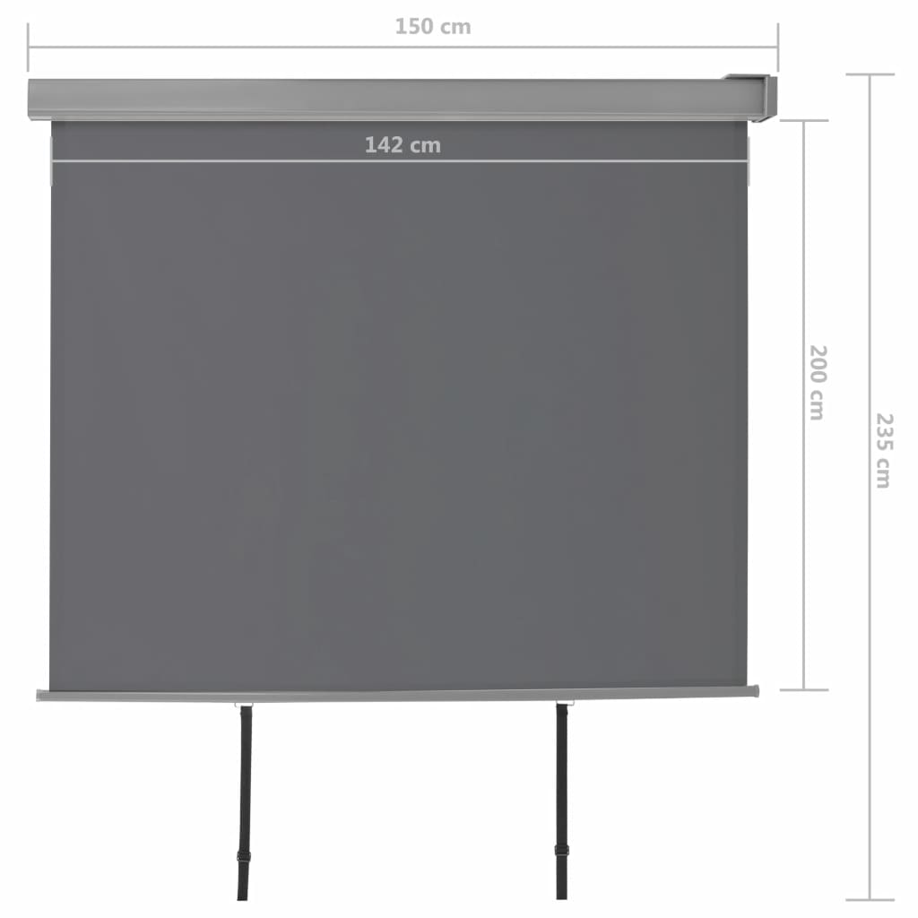 Balkonscherm multifunctioneel 150x200 cm grijs - Griffin Retail