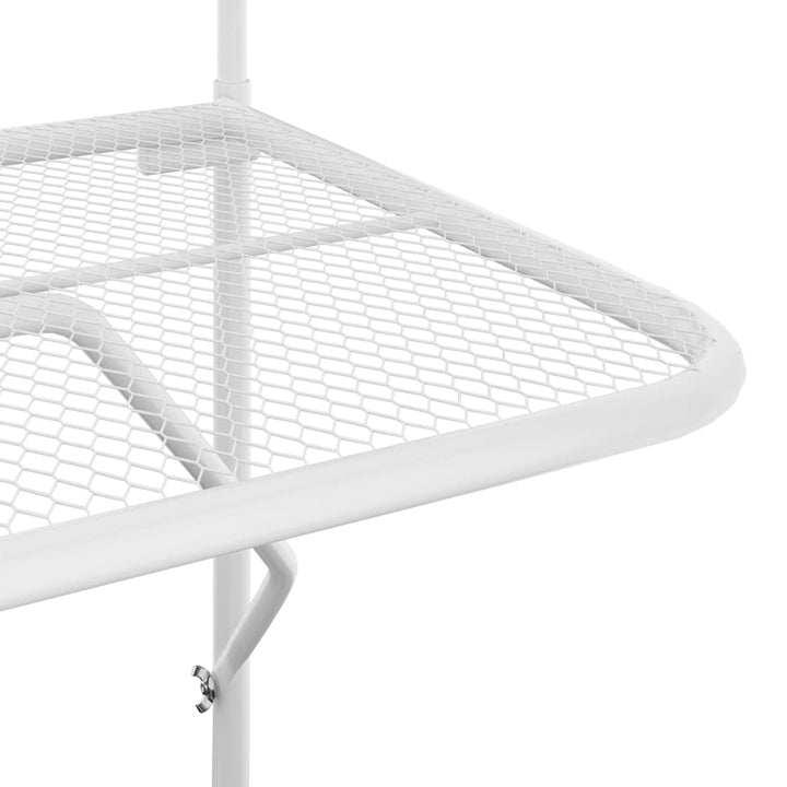 Balkontafel 60x40 cm staal wit - Griffin Retail