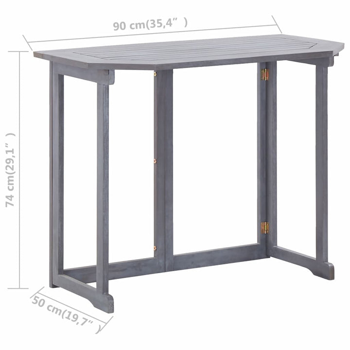 Balkontafel inklapbaar 90x50x74 cm massief acaciahout - Griffin Retail