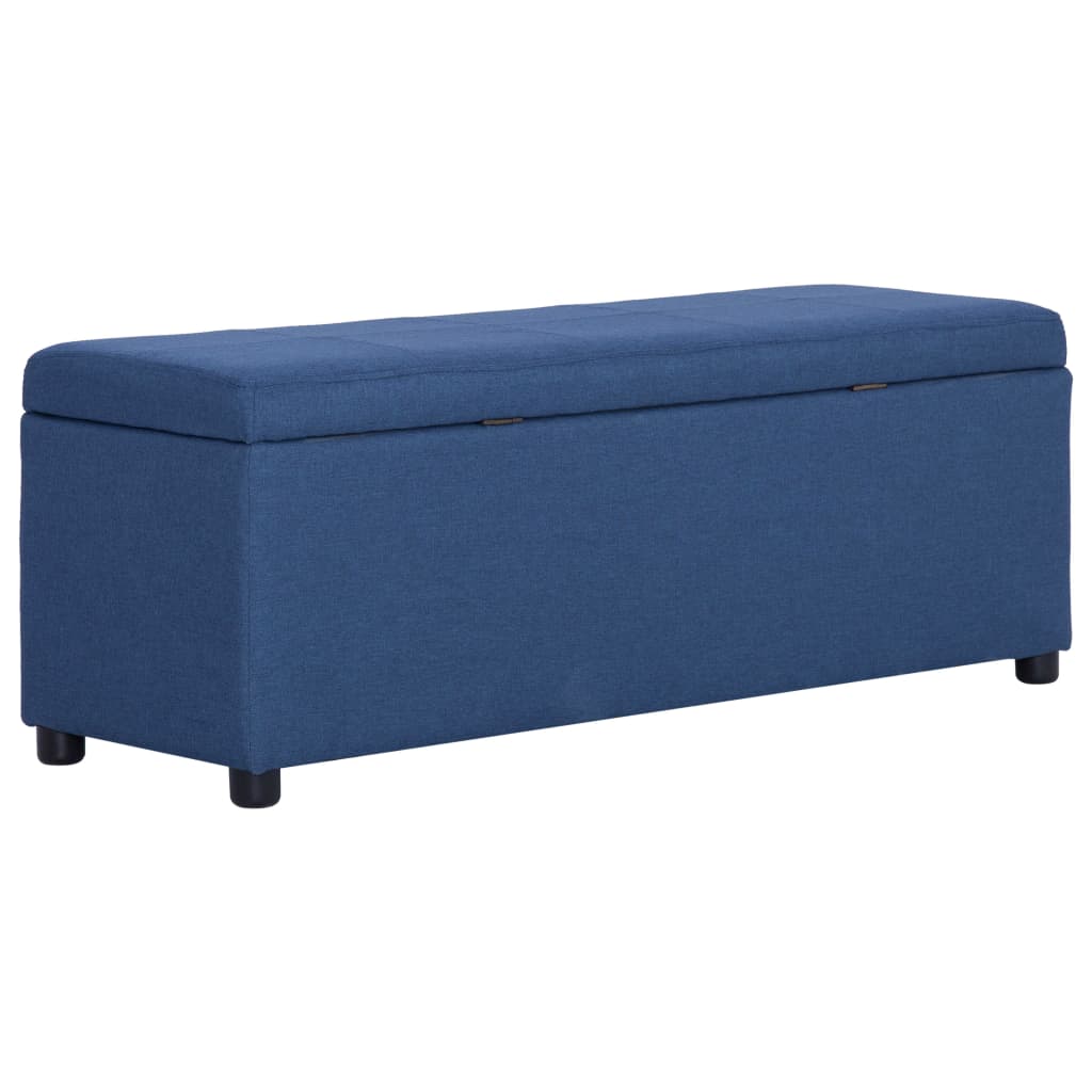 Bankje met opbergvak 116 cm polyester blauw - Griffin Retail