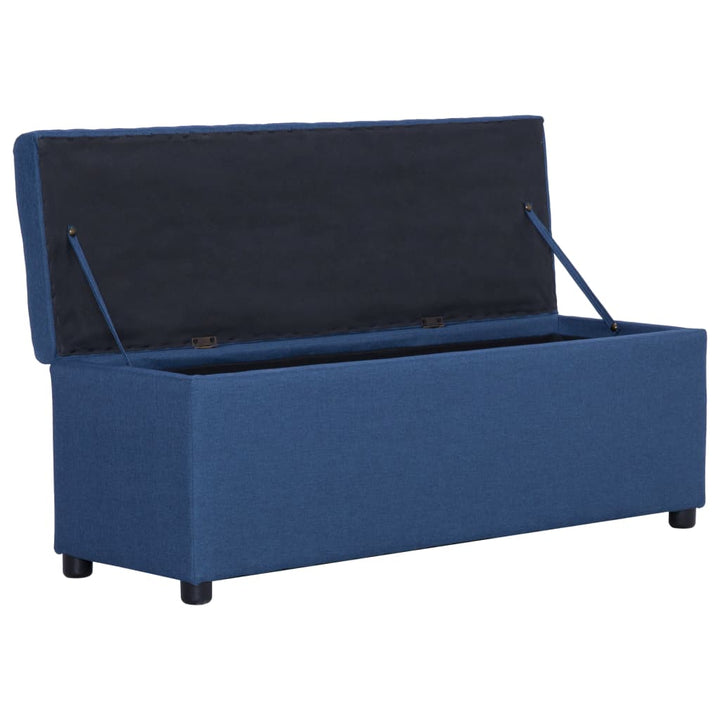 Bankje met opbergvak 116 cm polyester blauw - Griffin Retail