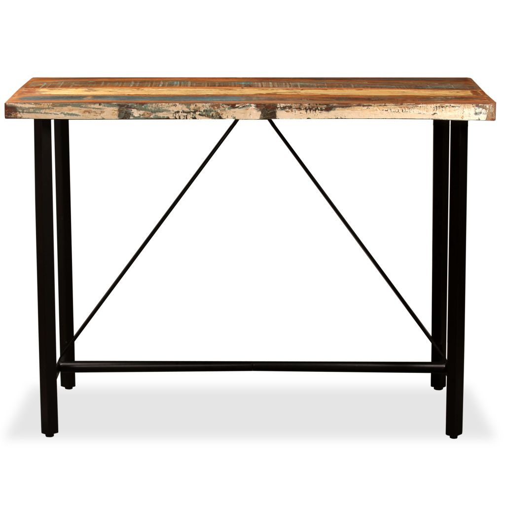 Bar Table Solid Reclaimed Wood 120x60x107 cm - Griffin Retail