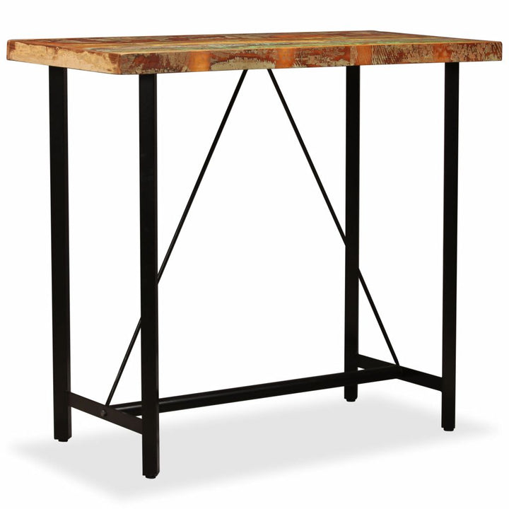 Bar Table Solid Reclaimed Wood 120x60x107 cm - Griffin Retail