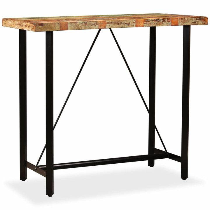 Bar Table Solid Reclaimed Wood 120x60x107 cm - Griffin Retail