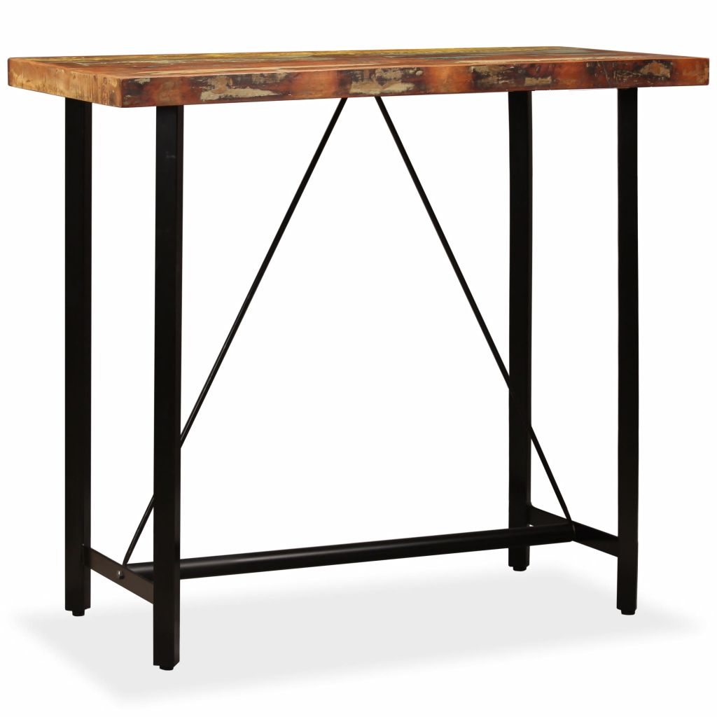 Bar Table Solid Reclaimed Wood 120x60x107 cm - Griffin Retail