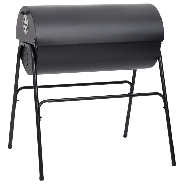 Barbecuevat met 2 kookroosters 80x95x90 cm staal zwart - Griffin Retail