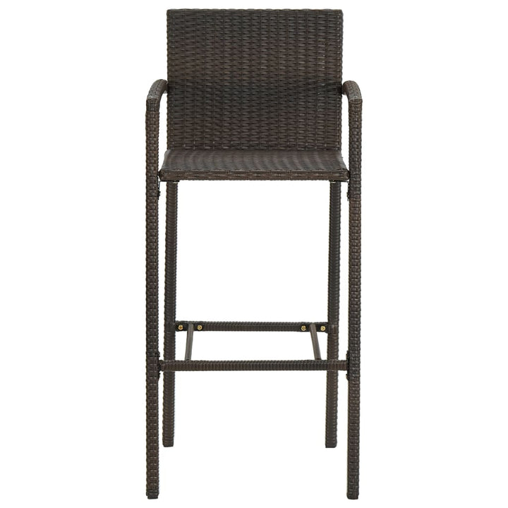 Barkrukken 2 st poly rattan bruin - Griffin Retail