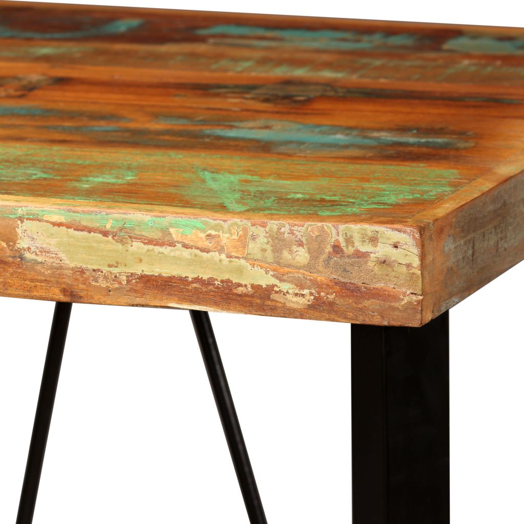 Barset massief gerecycled hout, echt leer en canvas 3-delig - Griffin Retail