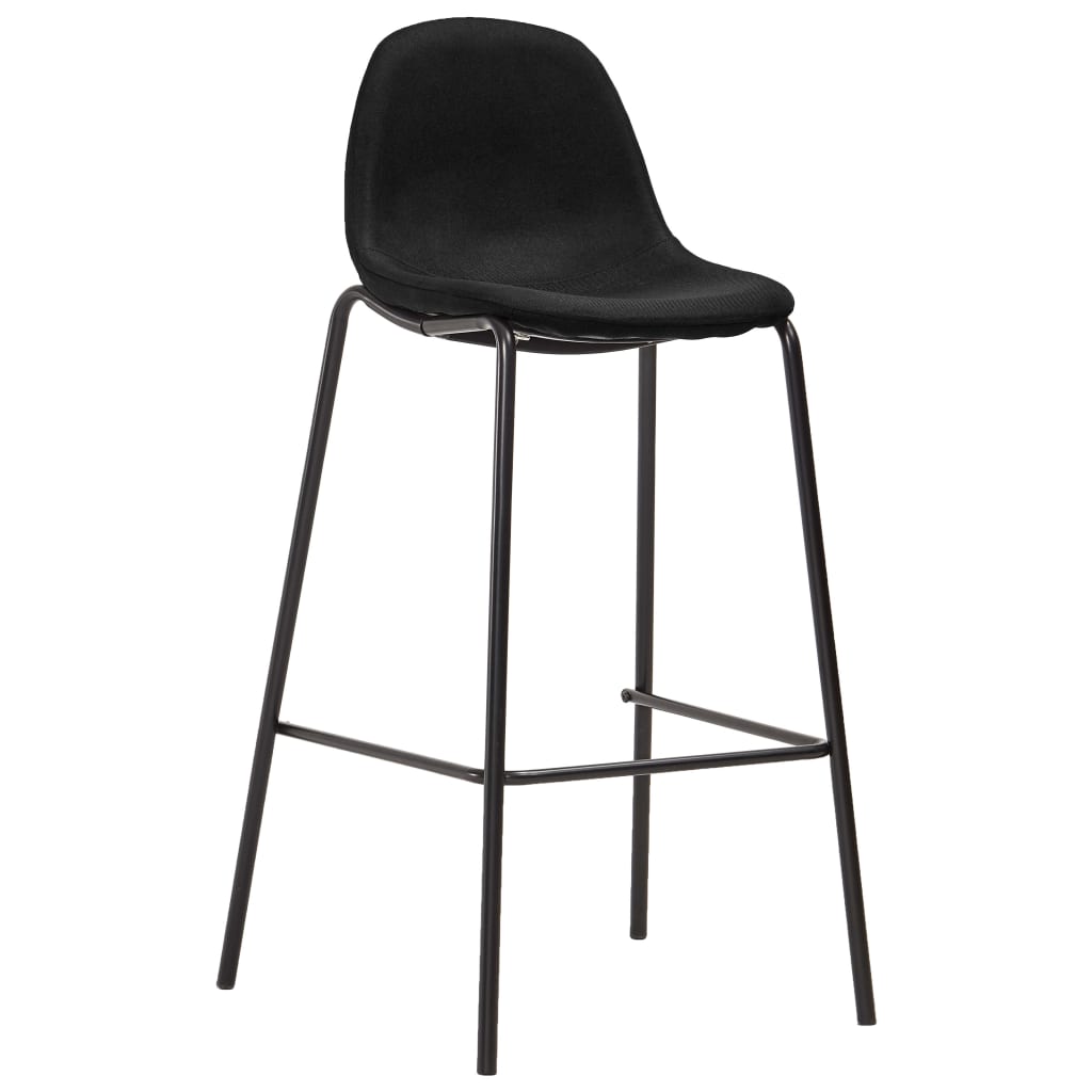 Barstoelen 4 st stof zwart - Griffin Retail