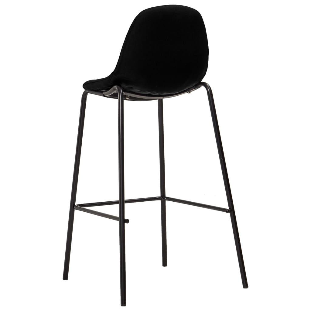 Barstoelen 4 st stof zwart - Griffin Retail