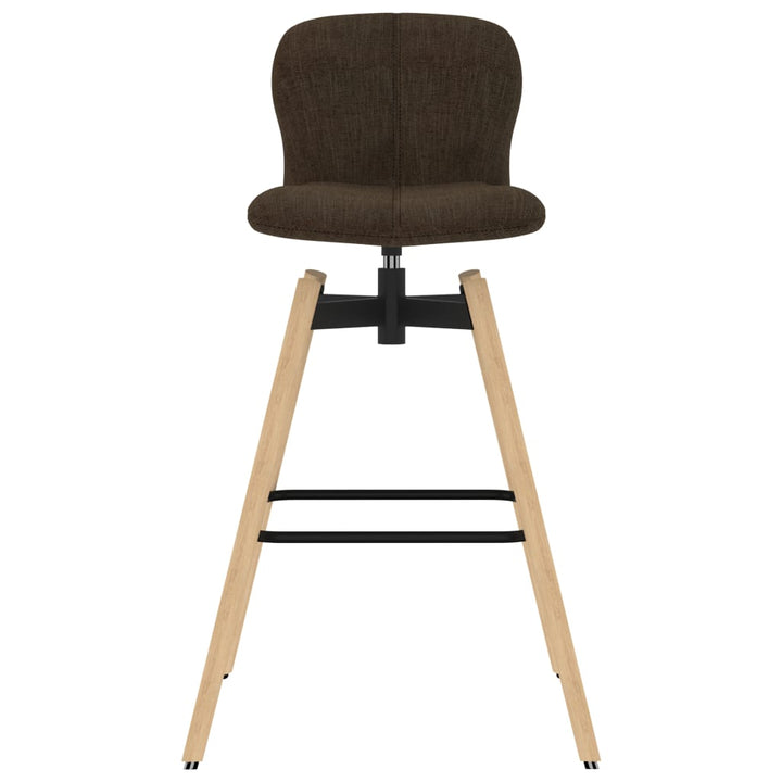 Barstoelen draaibaar 2 st stof bruin - Griffin Retail